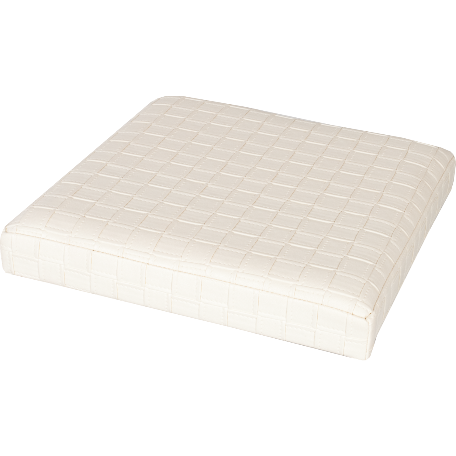 VESTIAMO CASA - Pouf contenitore beige in ecopelle richiudibile - 38x38 cm